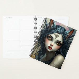 Beautiful Cat Fairy portrait Planner