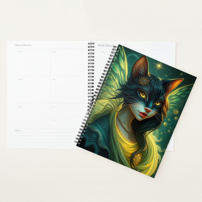 Beautiful Cat Fairy portrait  Planner (Display)