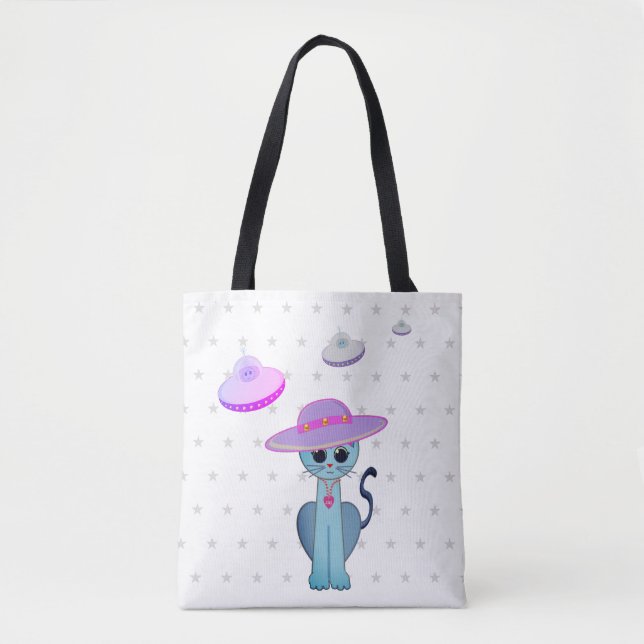 Beautiful Cat in a Hat Tote Bag (Front)