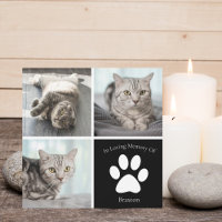 Beautiful Cat Memorial Custom Pet Photo Keepsake