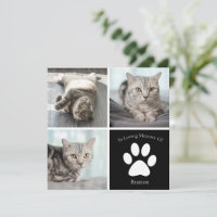 Beautiful Cat Memorial Custom Pet Photo Keepsake
