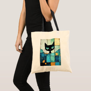 Beautiful Cat Painted Art Tote Bag