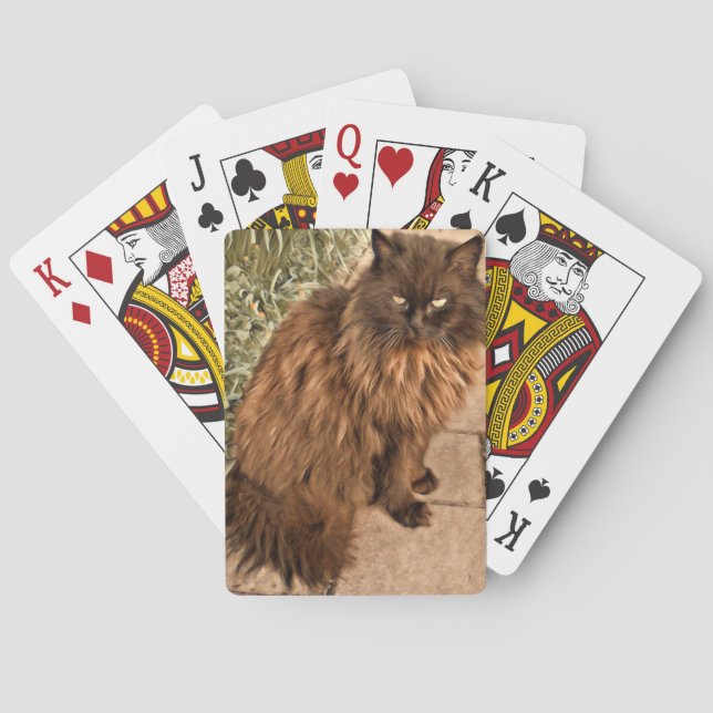 Beautiful cat playing cards (Back)