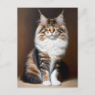 beautiful cat postcard
