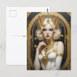 Beautiful catgirl, Postcrossing Postcard