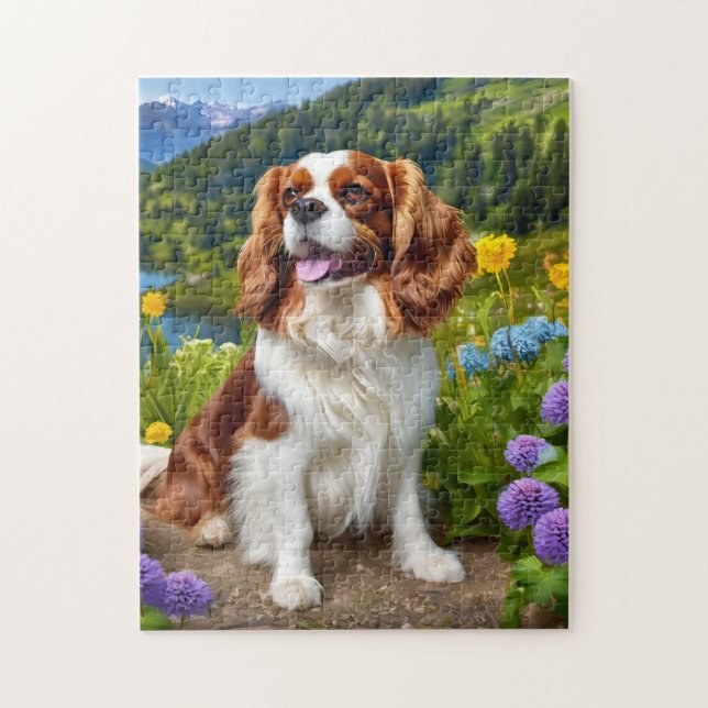 Beautiful Cavalier King Charles spaniel puzzle (Vertical)
