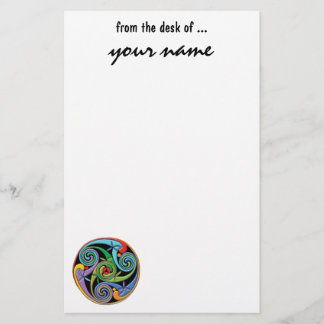 Beautiful Celtic Mandala with Colourful Swirls Stationery