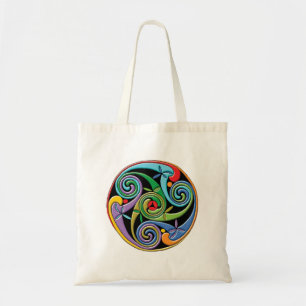Beautiful Celtic Mandala with Colourful Swirls Tote Bag