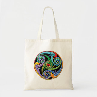 Beautiful Celtic Mandala with Colourful Swirls Tote Bag