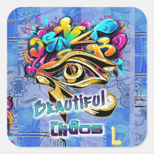 Beautiful Chaos, 3x3 in Square Sticker
