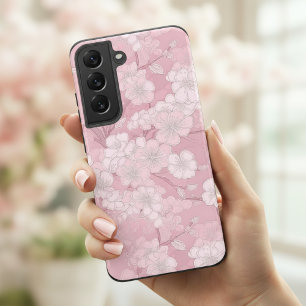 Beautiful Cherry Blossom Design - Pink Floral Samsung Galaxy Case