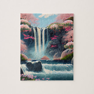 Beautiful Cherry Blossom Nature Background  Jigsaw Puzzle