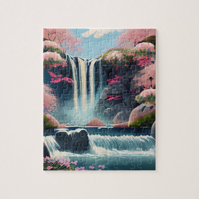 Beautiful Cherry Blossom Nature Background  Jigsaw Puzzle (Vertical)
