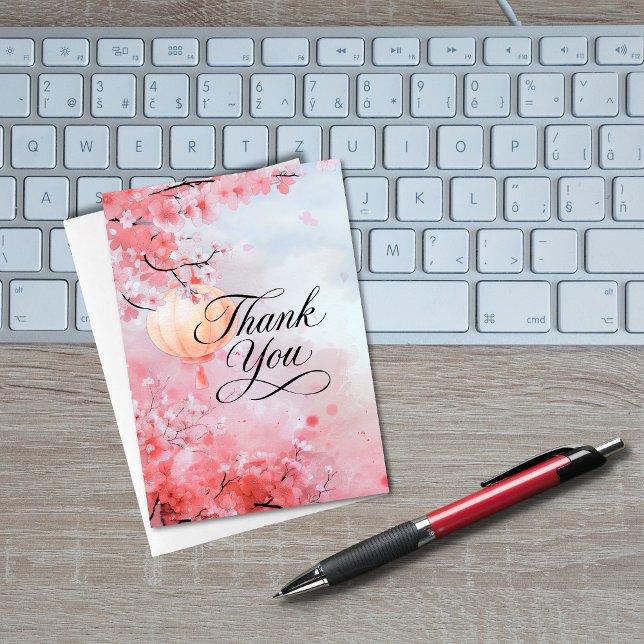 Beautiful Cherry Blossom Watercolor Thank You Card (Creator Uploaded)