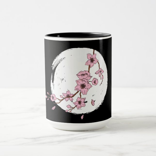 Beautiful cherry blossoms moon mug (Center)