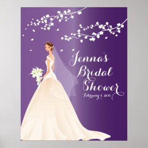 Beautiful Chic Bride Bridal Shower Poster