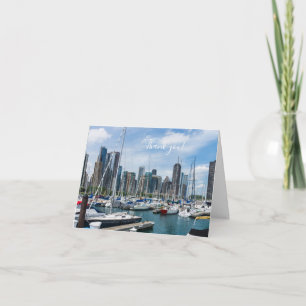 Beautiful Chicago Harbour Thank You Card