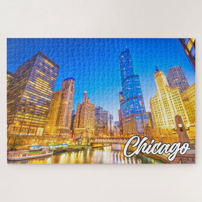 Beautiful Chicago, Illinois, United States Jigsaw Puzzle (Horizontal)