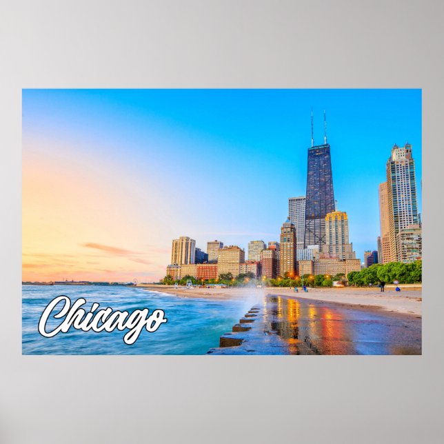 Beautiful Chicago, Illinois, United States Poster (Front)