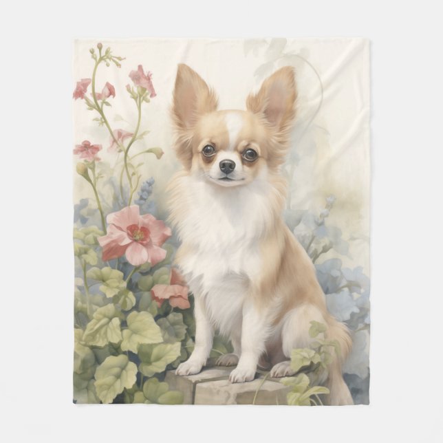 Beautiful Chihuahua Fleece Blanket (Front)