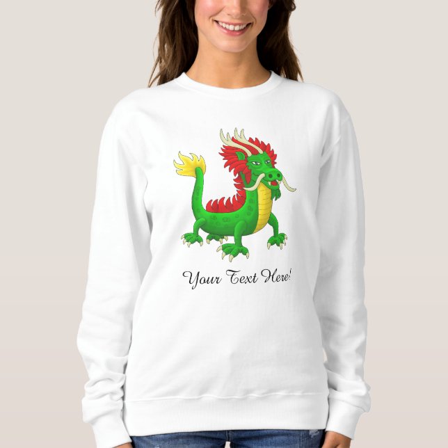 Beautiful Chinese Azure Dragon Sweatshirt (Front)