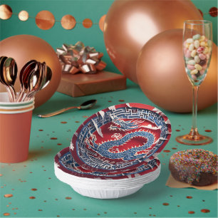 Beautiful Chinese Dragon New Year 2024 PPB2 Paper Paper Plate