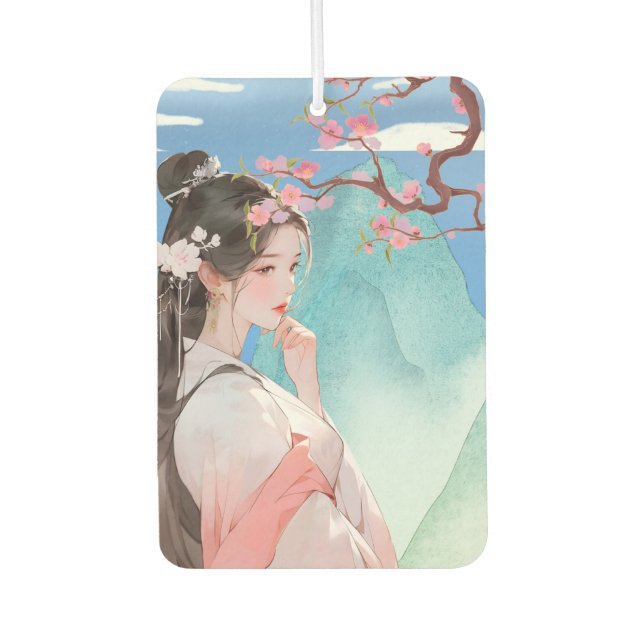Beautiful Chinese Woman  Car Air Freshener (Front)