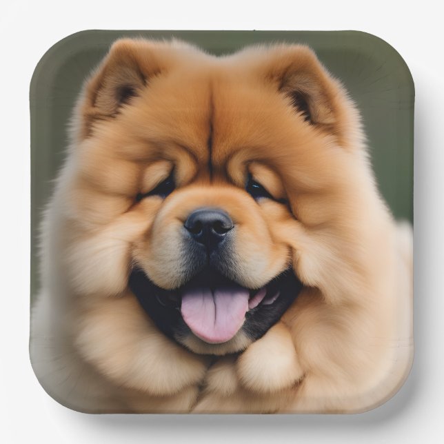 Beautiful Chow Chow Paper Plate (Front)