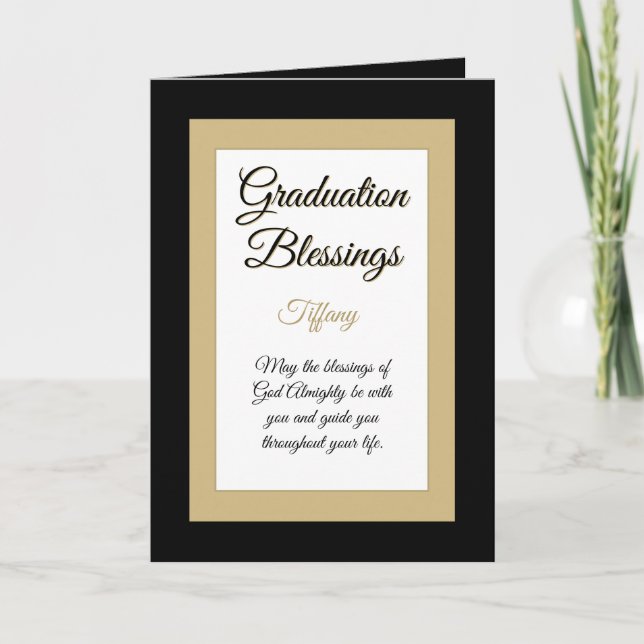 Beautiful Christian blessings graduation card (Front)