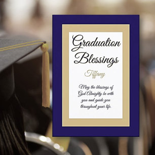 Beautiful Christian blessings graduation card