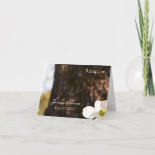 Beautiful Christian Dogwood Reception Card