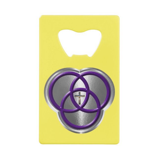 Beautiful Christian Trinity Rings with Cross (Front)