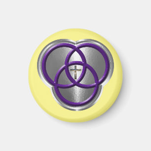 Beautiful Christian Trinity Rings with Cross Magnet