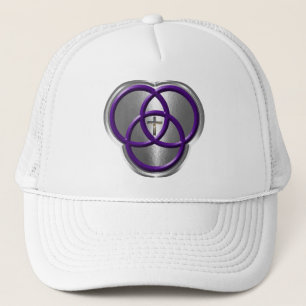 Beautiful Christian Trinity Rings with Cross Trucker Hat