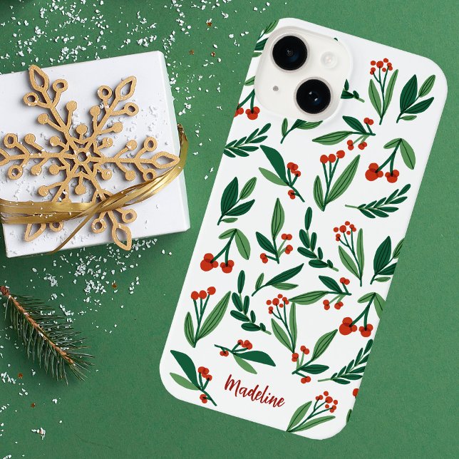 Beautiful Christmas Botanical Holly Berry Monogram (Creator Uploaded)