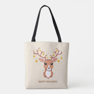 Beautiful Christmas Deer Tote Bag