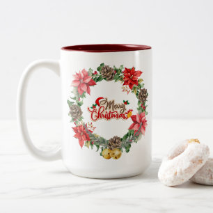 Beautiful Christmas Floral Mug
