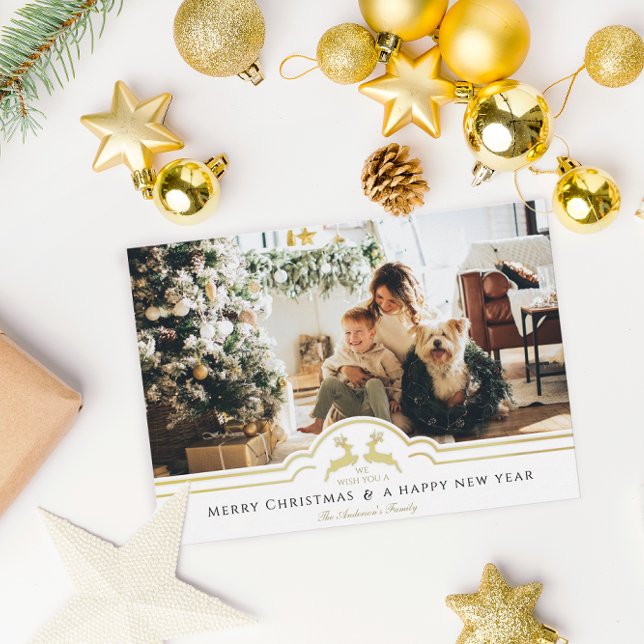 Beautiful Christmas Frame Personalised Photo Holiday Card (Creator Uploaded)