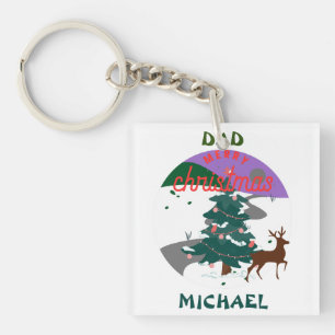 beautiful christmas gift for dad customise key ring