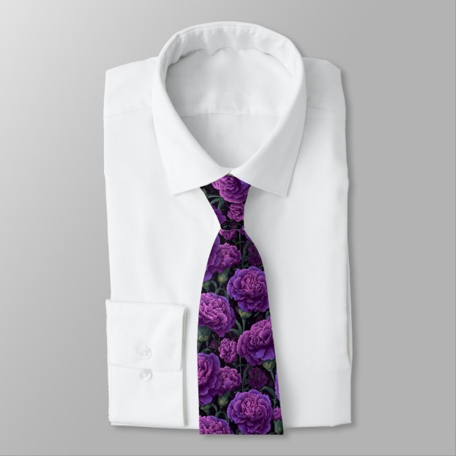 Beautiful Christmas Gift For Men Carnation Flower Tie (Tied)