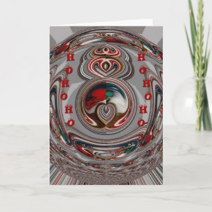 Beautiful Christmas Hearts Holiday Season Colours  Card