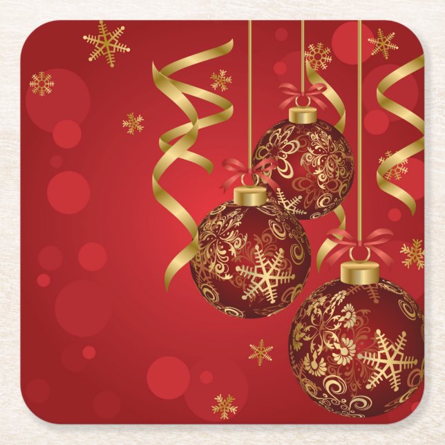 Beautiful Christmas/Holiday Coaster Set (Front)