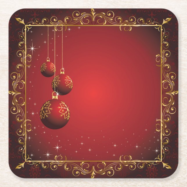 Beautiful Christmas/Holiday Coaster Set (Front)