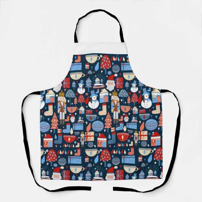 beautiful Christmas pattern Apron (Front)