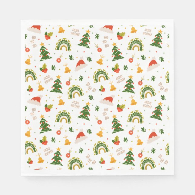 Beautiful Christmas Pattern     Napkin (Front)