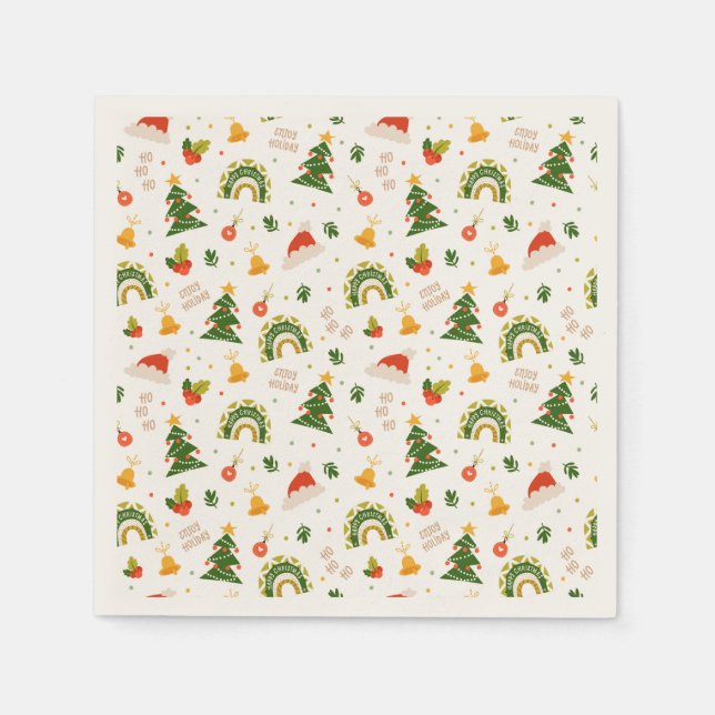 Beautiful Christmas Pattern     Napkin (Front)