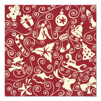 Beautiful Christmas Pattern Photo Print