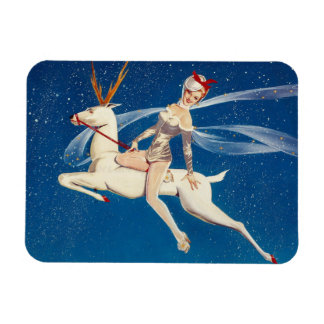 Beautiful Christmas Pin Up Girl Flexible Magnet