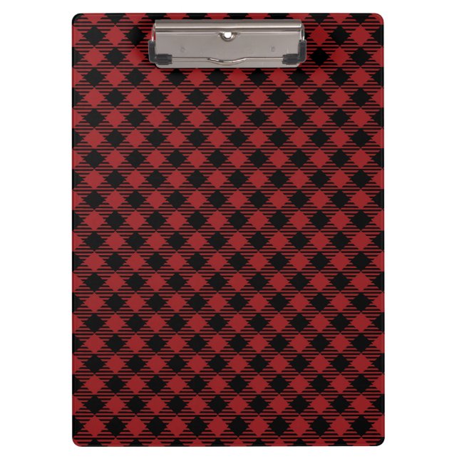 Beautiful Christmas Red Buffalo Plaid Clipboard (Front)