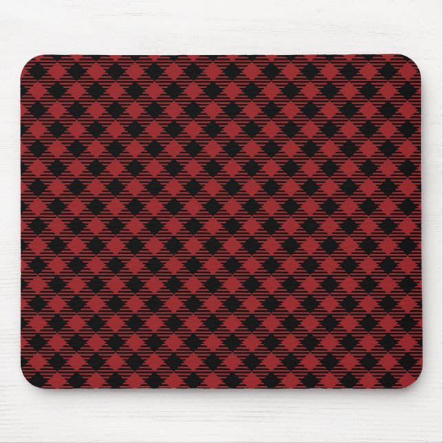Beautiful Christmas Red Buffalo Plaid Mouse Pad (Front)